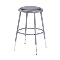 NPS Adjustable Heavy Duty Vinyl Padded Steel Stool by National Public Seating
