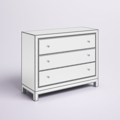Latasha Solid Wood 3 - Drawer Mirrored Accent Chest by Willa Arlo Interiors