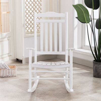 Napavine Outdoor Rocking Chair Furniture Rocker with Small Side Table Porch by August Grove