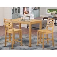 Falmouth Counter Height Rubberwood Solid Wood Dining Set by Rosalind Wheeler