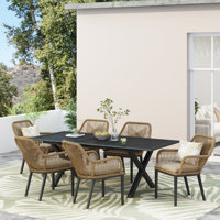 Rectangular 6 - Person 70.75" Long Dining Set with Cushions by Bayou Breeze