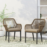 Faygrove Patio Dining Armchair with Cushions by Sand & Stable