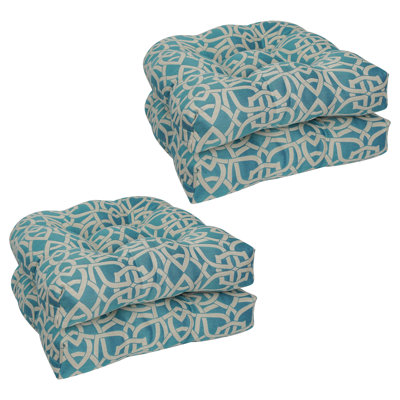 19-Inch U-Shaped Premium Outdoor Tufted Dining Chair Cushions (Set Of 4) by Winston Porter
