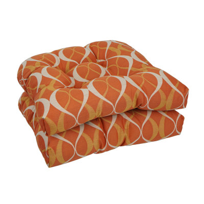 19-Inch U-Shaped Premium Outdoor Tufted Dining Chair Cushions (Set Of 2) by Winston Porter