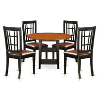Aggappera Drop Leaf Solid Wood Rubberwood Dining Set by Winston Porter