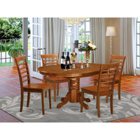 Emmaline Butterfly Leaf Rubberwood Solid Wood Dining Set by Alcott Hill