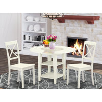 Adellyn Drop Leaf Rubberwood Solid Wood Dining Set by Gracie Oaks