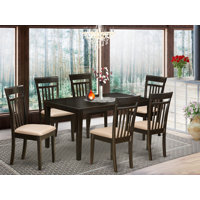 Alingtons 6 - Person Rubberwood Solid Wood Dining Set by Winston Porter