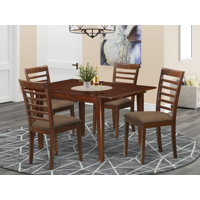 Agesilao Butterfly Leaf Rubber Solid Wood Dining Set by Winston Porter