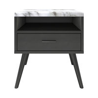 Marcello Mid Century Faux Marble Top Low-Profile Nightstand by Boyd Sleep