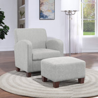 Kaelan 29.25" Wide Polyester Club Chair and Ottoman by Red Barrel Studio