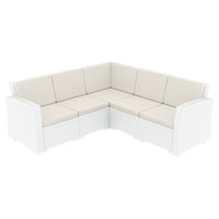 Mcchesney 5 Piece Rattan Sectional Seating Group with Cushions