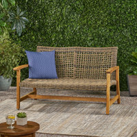 Bedingfield Wide Outdoor Loveseat by Millwood Pines