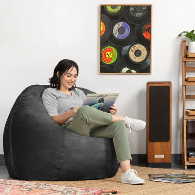 Saxx 4 Foot Round Bean Bag w/ Removable Cover