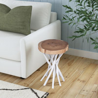 Selah Solid Wood Pedestal End Table by Sand & Stable