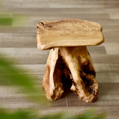 Keytesville Wood Stump Mushroom Accent Stool by August Grove