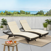 Billur 79.5" Long Reclining Chaise Lounge Set with Cushions