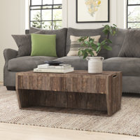 Lateafa Lift Top Floor Shelf 1 Coffee Table with Storage by Wade Logan