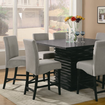 Coad Square 54-inch Counter Height Dining Table Black by Wade Logan