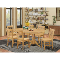 Kapteyn Butterfly Leaf Rubberwood Solid Wood Dining Set by Alcott Hill