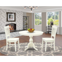 Geiser Rubber Solid Wood Dining Set by Three Posts