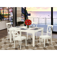Holbeach Butterfly Leaf Rubber Solid Wood Dining Set by Laurel Foundry Modern Farmhouse