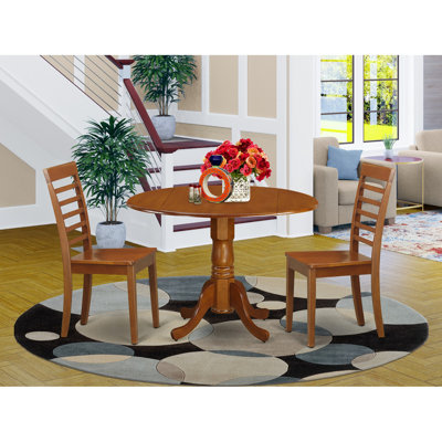 Maytham Drop Leaf Rubberwood Solid Wood Dining Set by Alcott Hill
