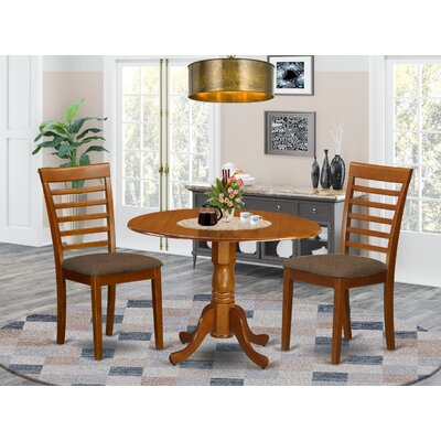 Maytham Drop Leaf Rubberwood Solid Wood Dining Set by Alcott Hill