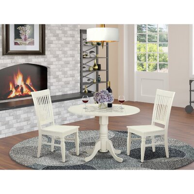Maytham Drop Leaf Rubberwood Solid Wood Dining Set by Alcott Hill