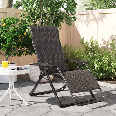 Chretien Patio Rattan Reclining Zero Gravity Chair by Zipcode Design
