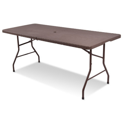 Wayzata 6 FT Outdoor Folding Camping Table With Steel Frame by Sol 72 Outdoor