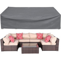420D for Outdoor Wicker Rattan Table Chair Rectangular Water Resistant Patio Sectional Cover by Arlmont & Co.