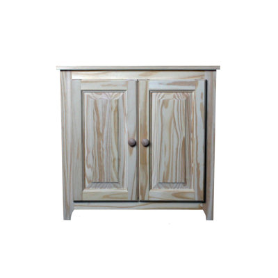 Haelynn Solid Wood 2-Door Corner Cabinet in Unfinished by Red Barrel Studio
