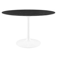 Lippa Bar Table, Artificial Marble Round Top, by Modway by Modway