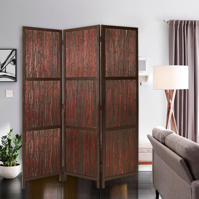 Smelser Bamboo/Rattan Folding Room Divider
