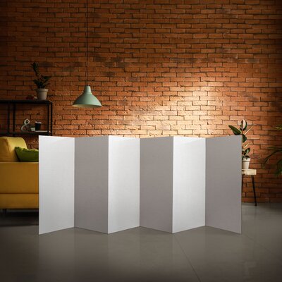 Jazya 3 Ft. Short Temporary Cardboard Folding Screen by Rebrilliant