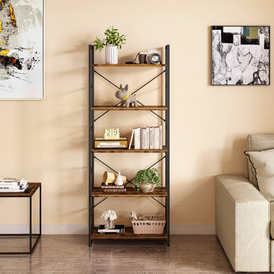 Landrienne 62.2" H x 23.6" W Standard 5-Shelf Bookcase by 17 Stories