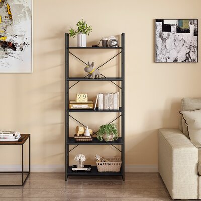 Landrienne 62.2" H x 23.6" W Standard 5-Shelf Bookcase by 17 Stories