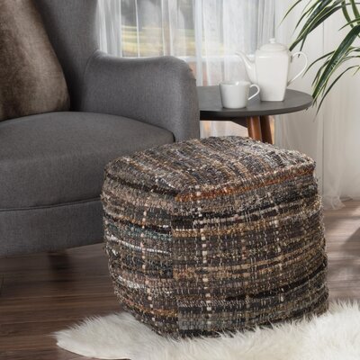 Wilkins 16" Wide Square Plaid Pouf Ottoman