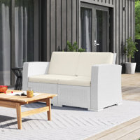 Mcchesney 55" Wide Outdoor Loveseat with Cushions