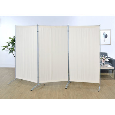 Jimena 102" W  x 71" H 3 - Panel Folding Room Divider by Symple Stuff
