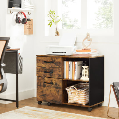 Cambrie 3-Drawer Mobile Lateral Filing Cabinet by Millwood Pines