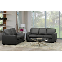 Nadin 2 Piece Leather Living Room Set