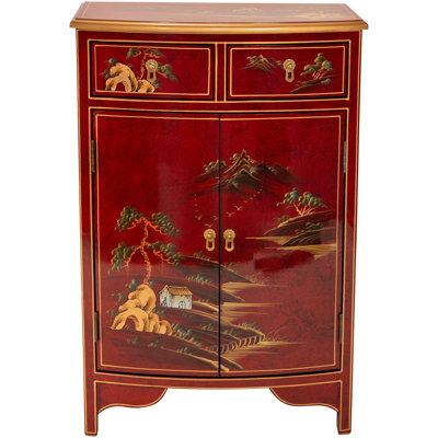 Abigayil Solid Wood 2 - Door Accent Cabinet by Bloomsbury Market