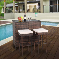 Palomares Bar Set with Wicker Outer Material