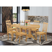 Kapteyn Extendable Rubberwood Solid Wood Dining Set by Alcott Hill