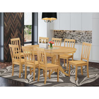 Kapteyn Extendable Rubberwood Solid Wood Dining Set by Alcott Hill