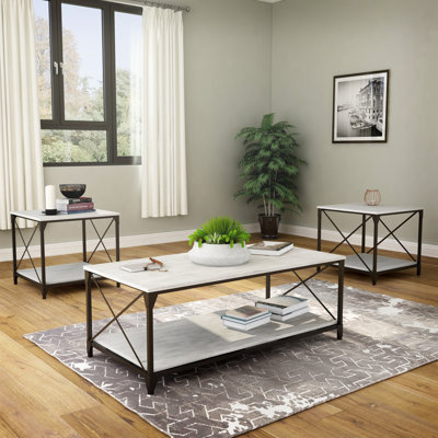 Poe 3 Piece Coffee Table Set by 17 Stories