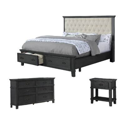 Arnuad Upholstered Platform 3-Piece Bedroom Set by Lark Manor