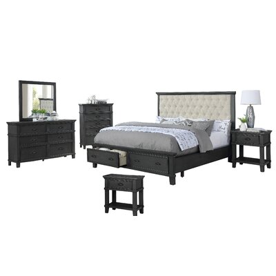 Arnuad Upholstered Platform 6 Piece Bedroom Set by Lark Manor